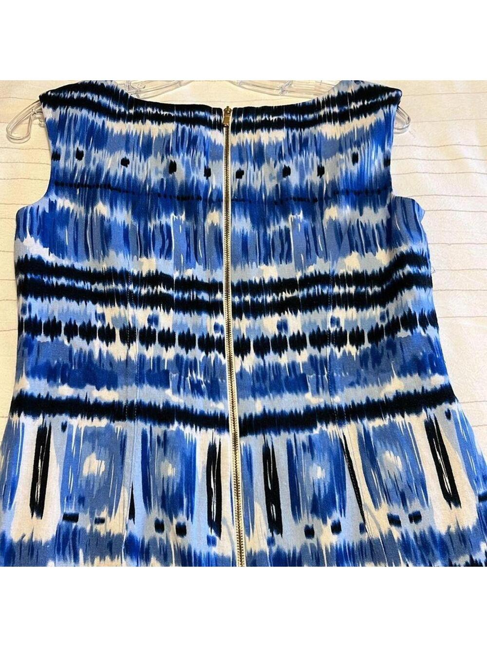 Tahari Arthur S. Levine Abstract Print Sleeveless Sheath Dress Size 4 - Picture 3 of 7